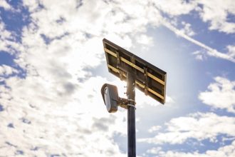 License Plate Readers. The Falcon license plate-reading camera.  Credit: Photo courtesy of Flock Safety