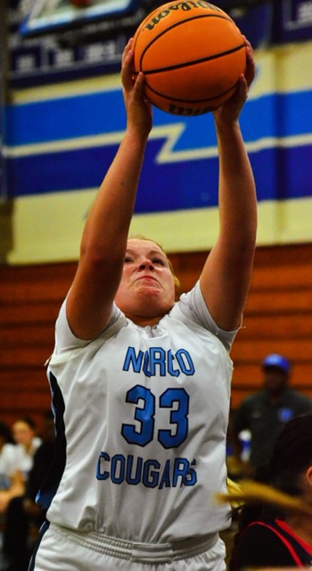 Norco’s Presley Brillhart (33) grabs a rebound.