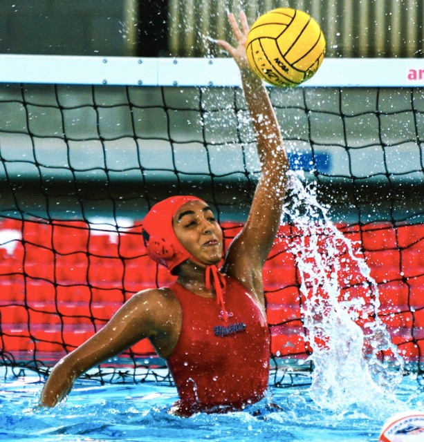 Centennial’s goalie Shaili Patel (1) blocks a Roosevelt shot on goal during the Huskies’ victory.