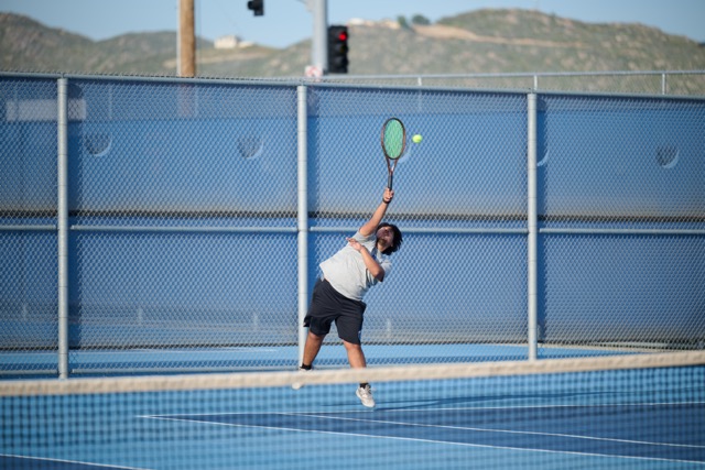 The Liberty Bison Boys Tennis team defeated the Patriot Warriors at Home on Tuesday, 11-7.