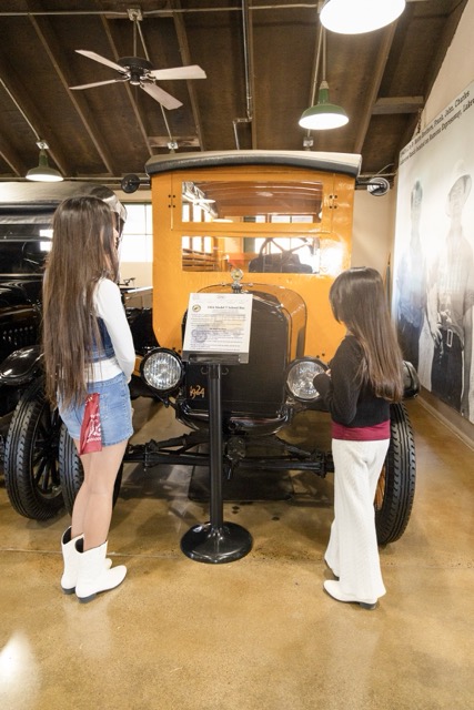 Giselle (12) and America Gonzalez (9) admire a 1924 Ford Model T used to transport students from Menifee to Perris High School. The Motte Museum will hold a car and motorcycle show on Saturday, April 25, from 8 a.m. to 2 p.m. Admission is free, but entry spots require a fee. Call (951) 928-3210 for more information.
