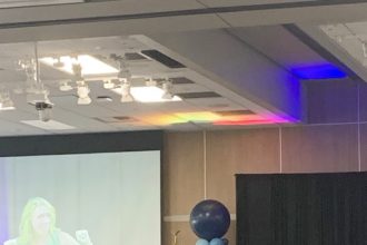 Deaf Education Event. Dr. Nancy Hillock Amann gives a presentation on the importance of language and Deaf culture.