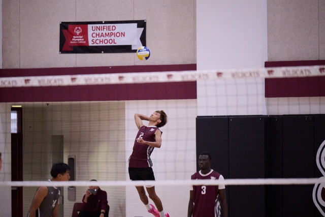 The Paloma Valley Wildcats Defeat the Chaparral Pumas 3-1 on Wednesday. Wildcats #2 Erick Fernando smashes a serve