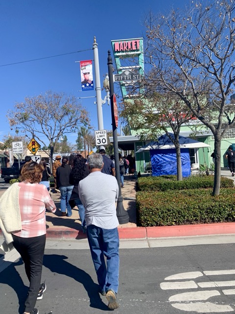 Participants walked from Mercado Park to the lawn of Perris City Hall