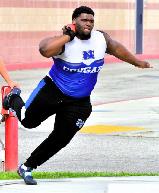 Norco’s Kameron Cyiark is beginning the launch of the put, good for 2nd place.