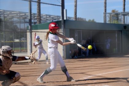 The Citrus Hill Hawks fell to the Lakeside Lancers 14-11 at Lakeside High School on Wednesday, April 22.Lancer #12 Bethany Norton smokes a line drive.