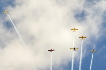 Planes fly over the Menifee Memorial Day Remembrance Ceremony to honor fallen soldiers Credit: Photo by Lisa Zambrano
