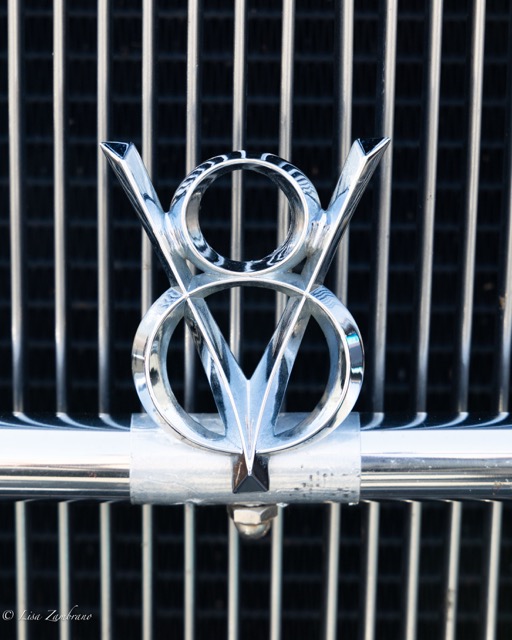 V8 emblem from the 1932 Ford Coupe