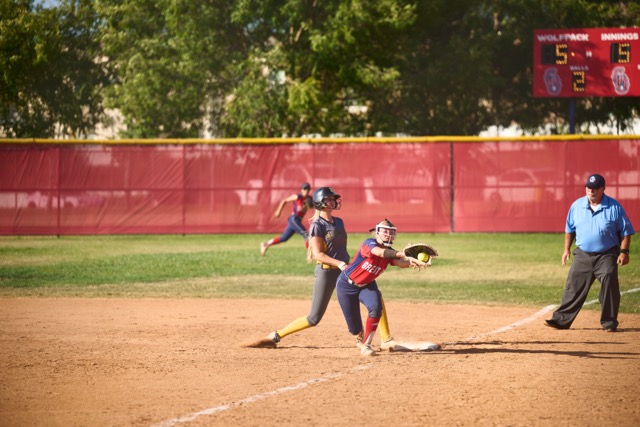 An El Capitan runner is back easily on a Great Oak pick off attempt at first