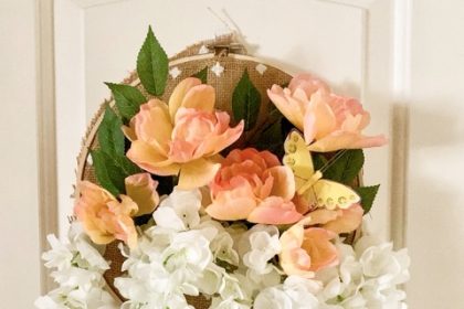 Burlap Floral Door Hanging 