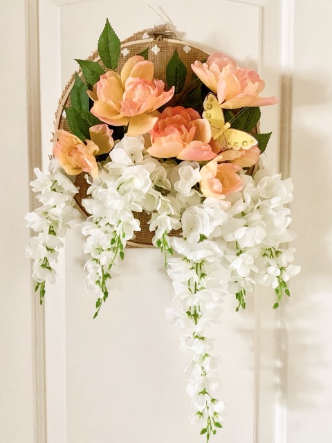 Burlap Floral Door Hanging