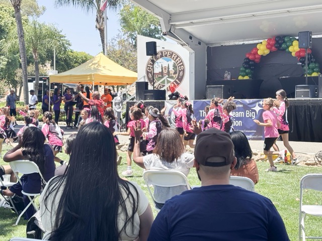 Perris Juneteenth Celebration. The Think Big Dream Big Foundation is a nonprofit organization in Perris that focuses on empowering youth through academics and character building. Jamelia Williams, CEO of the Think Big Dream Big Foundation, led this year’s event. Williams said she wanted this year’s celebration to focus on sports and the youth of Perris.  Credit: Photo by Mia Rotell.