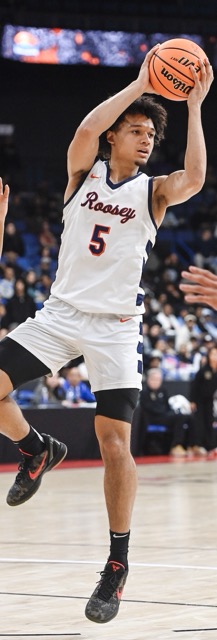 Just 15 months after Eastvale Eleanor Roosevelt star Brayden Burries led his team to the California CIF Open Division boys high school basketball championship, he was the 10th overall selection by the Milwaukee Bucks in the NBA draft on Tuesday night. After starring as a freshman for the University of Arizona, Burries’ selection was lauded by basketball writers nationwide. Congratulations, Brayden!
Credit:  File photo by Jerry Soifer
