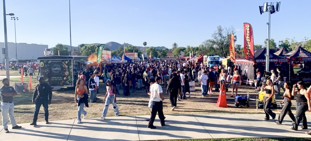 Food and other vendors were spread across Wheatfield park. Photo by Mia Rotell