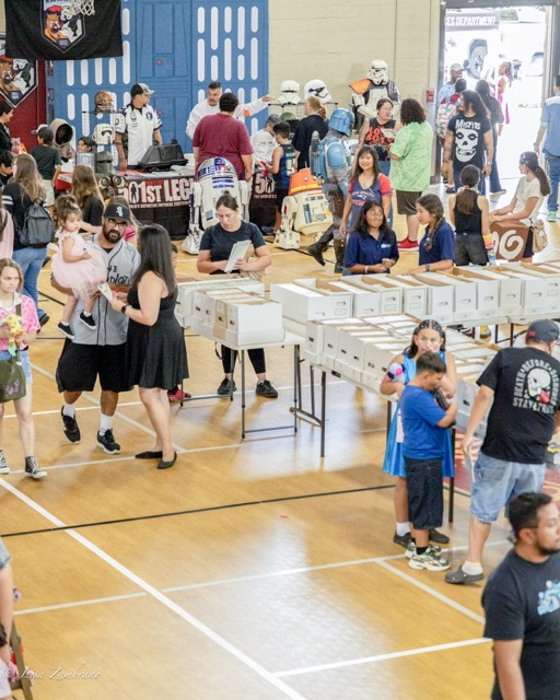 The Force was strong at Perris Con. James Henley’s, orange droid, Chopper, can be seen middle right