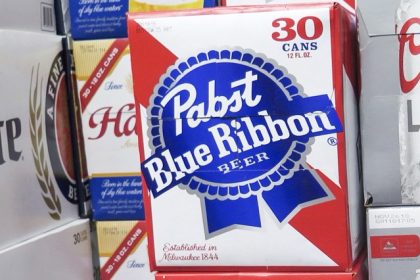 Cases of Pabst Blue Ribbon beer are stacked in a liquor store, Nov. 8, 2018, in Milwaukee.  Credit: AP Photo/Ivan Moreno