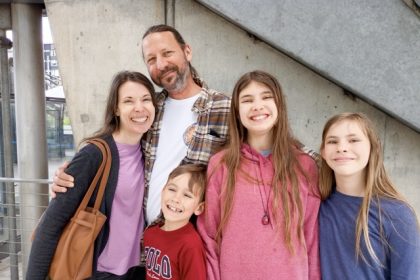 Steven with Annie and their 3 children, June 9th, 2026