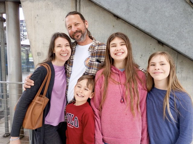 Steven with Annie and their 3 children, June 9th, 2026
