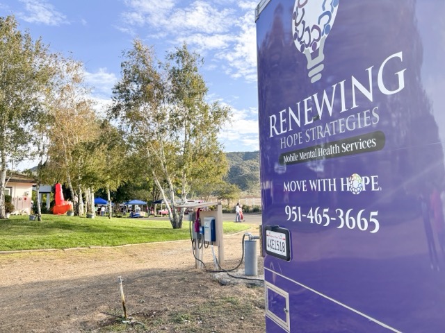 Equine Therapy Ranch. The grand opening featured local vendors and informational booths, including a slime-making station, a honey stand, and a play area with games for children and families. Also on display was Renewing Hope Strategies’ mobile mental health services trailer which the team uses during daily field outreach to homeless encampments.