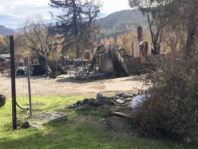 Devastation from the 2018 Woolsey Fire in LA County. Seyarto cited the hardships of residents trying to rebuild as what prompted him to author the legislation.